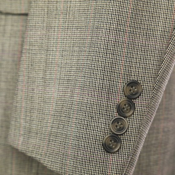 Andrew Fezza Two Button Gray Sharkskin Sport Coat - Picture 7 of 12